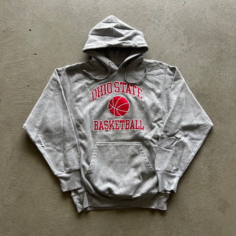 Vintage 90s Ohio‎ State Basketball Sweatshirt Size XS Gray Hoodie NCAA College